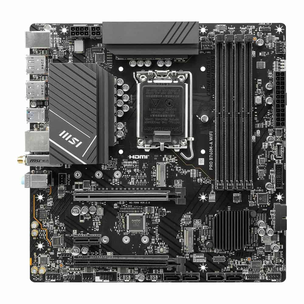 MSI Intel PRO B760M-A WIFI Micro-ATX Motherboard